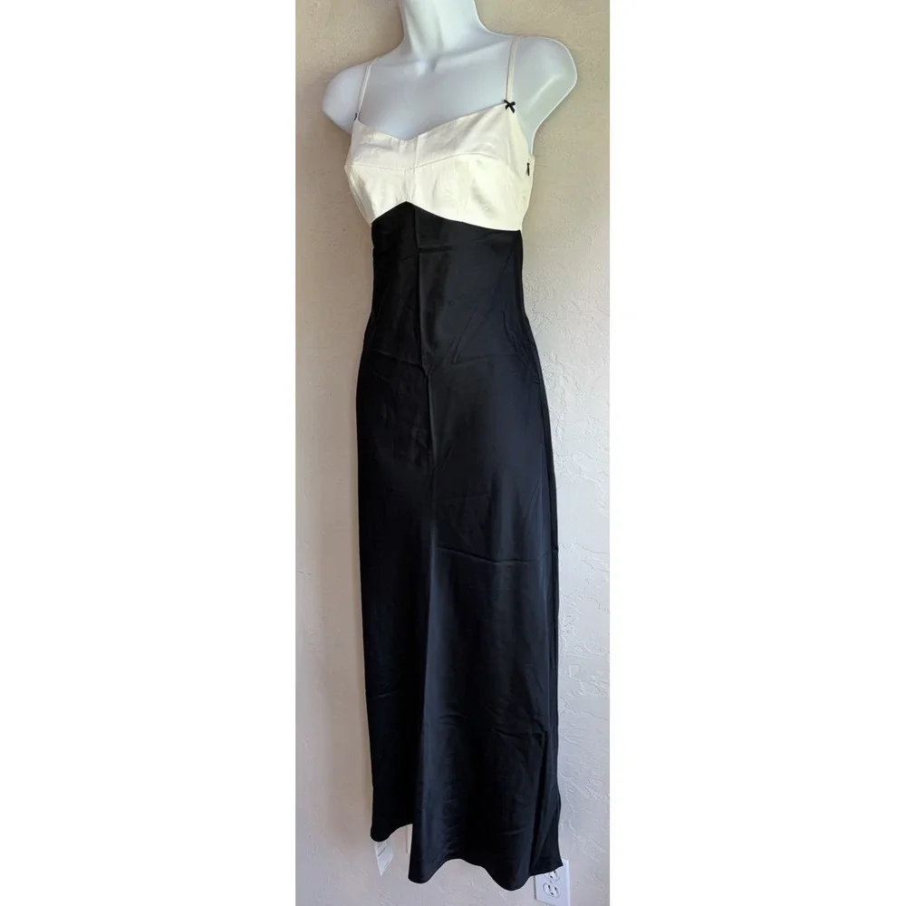 Abercrombie & Fitch Maxi Satin Slip Dress S NWT Minimalist Party Old Money Retro